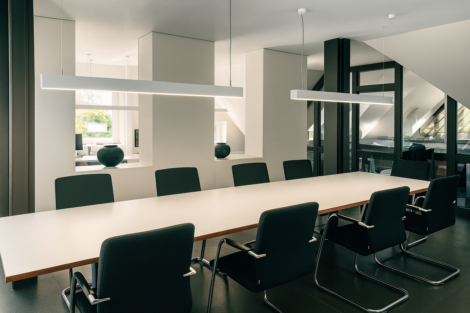 Symbolbild - Zirkel, Stift und Modell auf Bauplänen